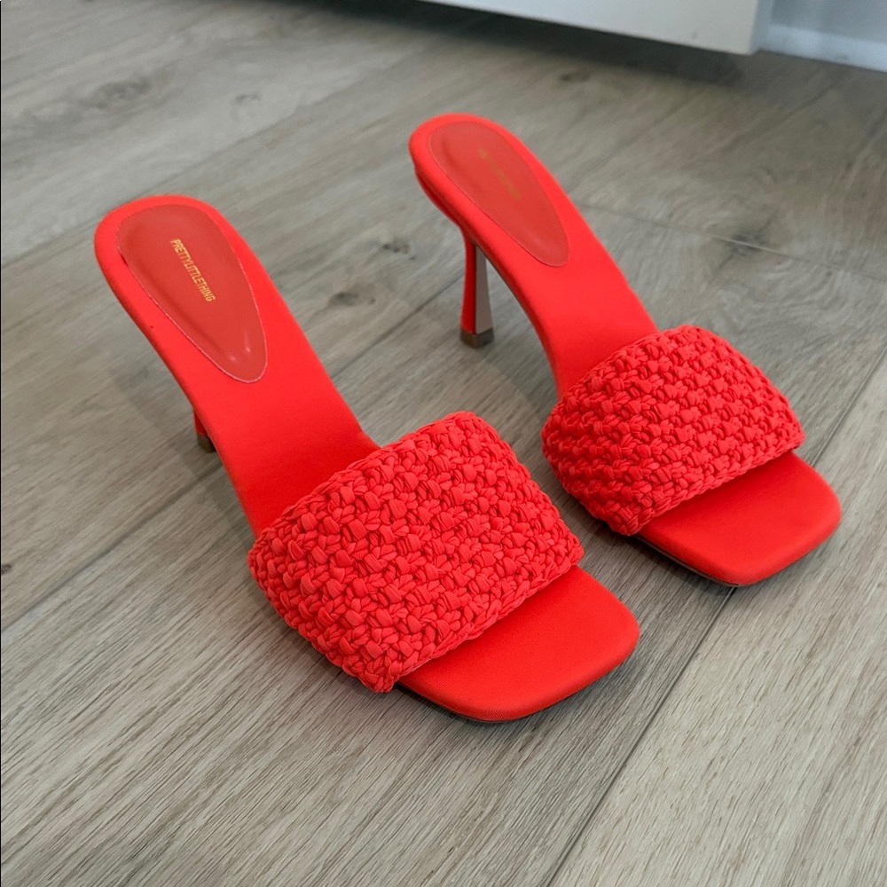 Crocheted Bottega Style Mule Heels